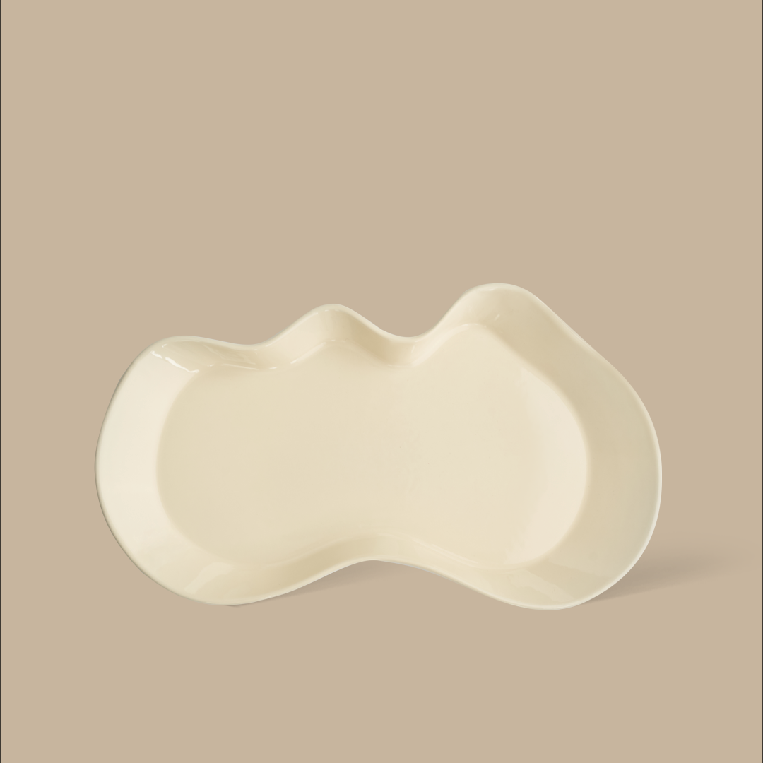 Black Blaze Drift Tray - Ivory