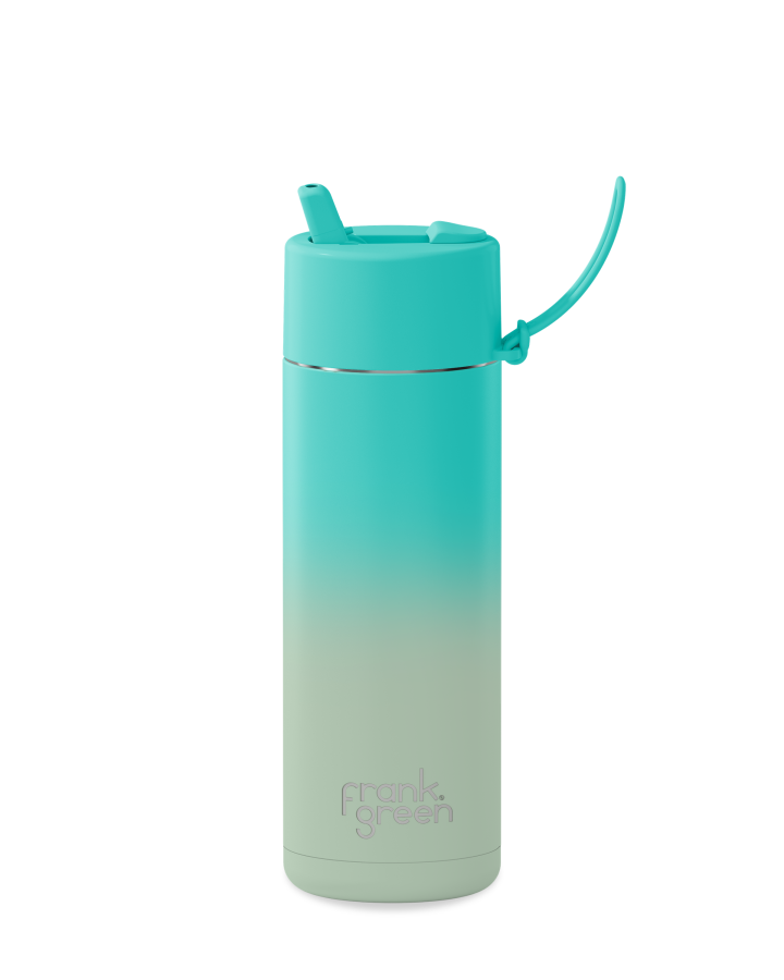 Frank Green Gradient Ceramic Reusable Bottle 20oz With Straw Lid - Bondi Bliss