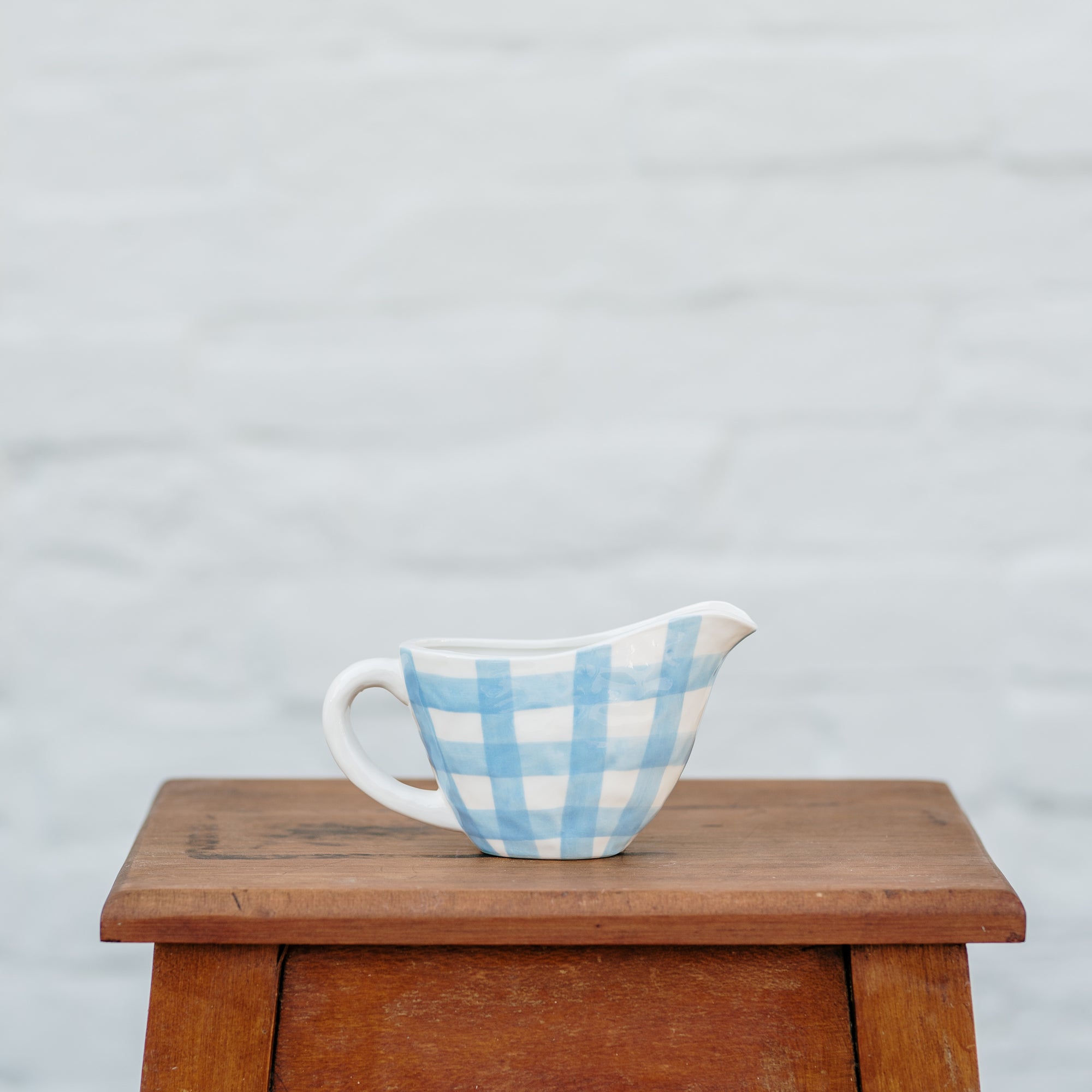 Noss & Co Gravy Jug - Cornflower Gingham