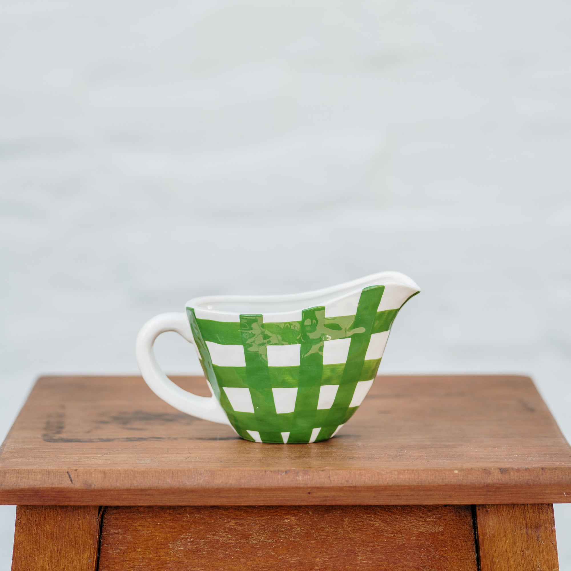 Noss & Co Gravy Jug - Forest Green Gingham