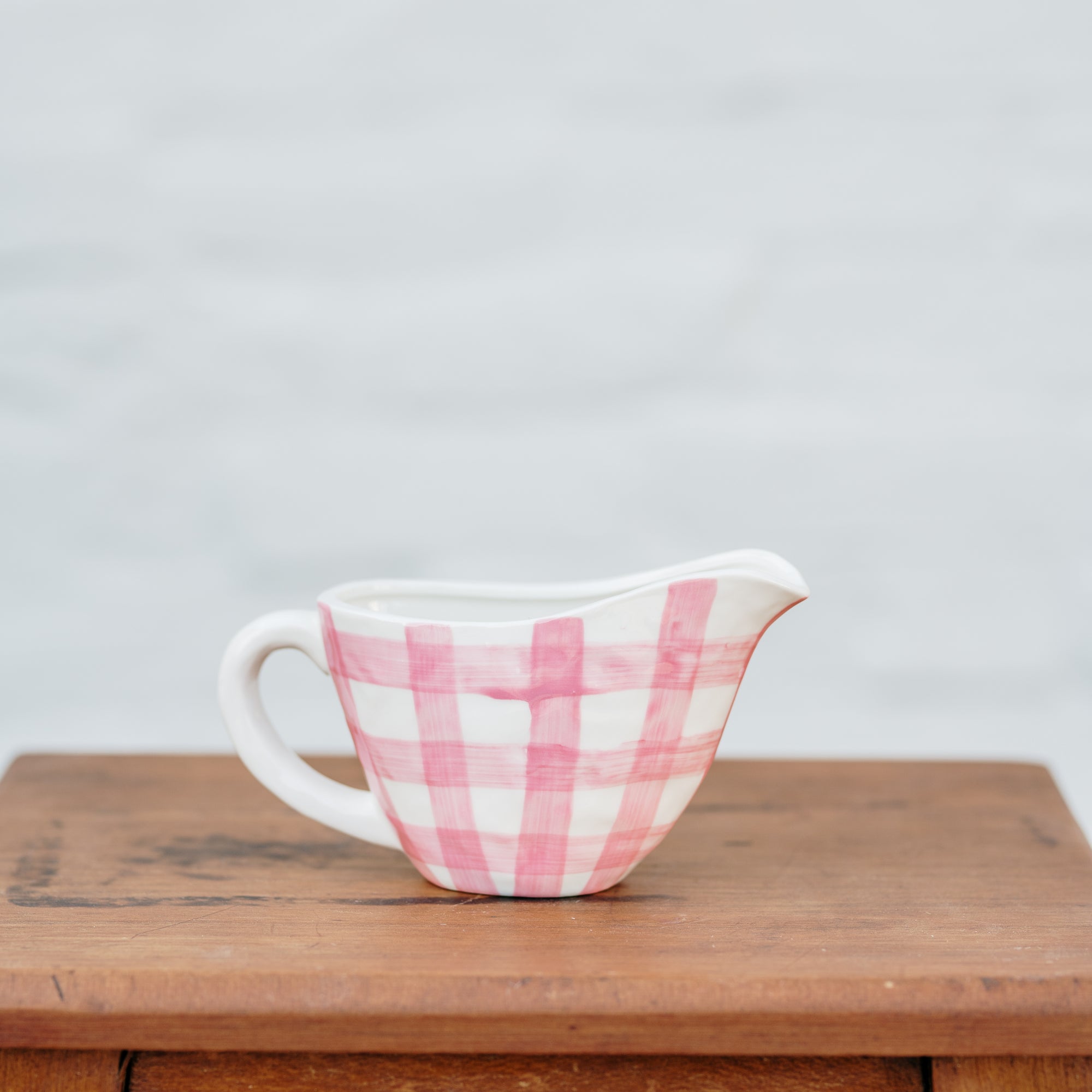 Noss & Co Gravy Jug - Pink Gingham