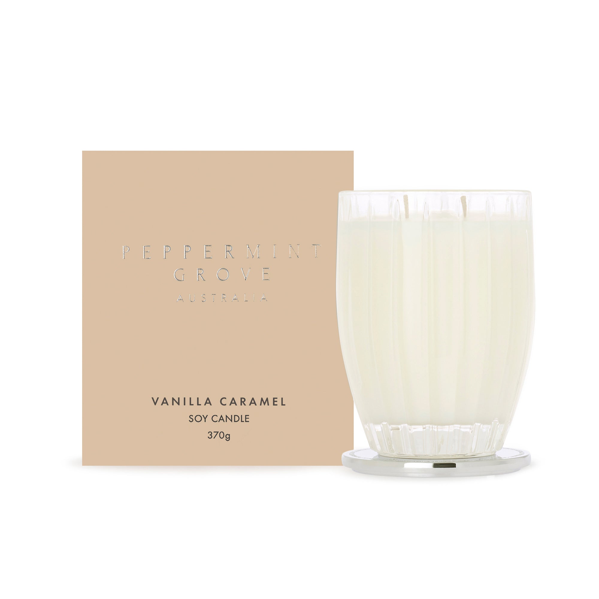Peppermint Grove Vanilla Caramel Large Soy Candle 370g