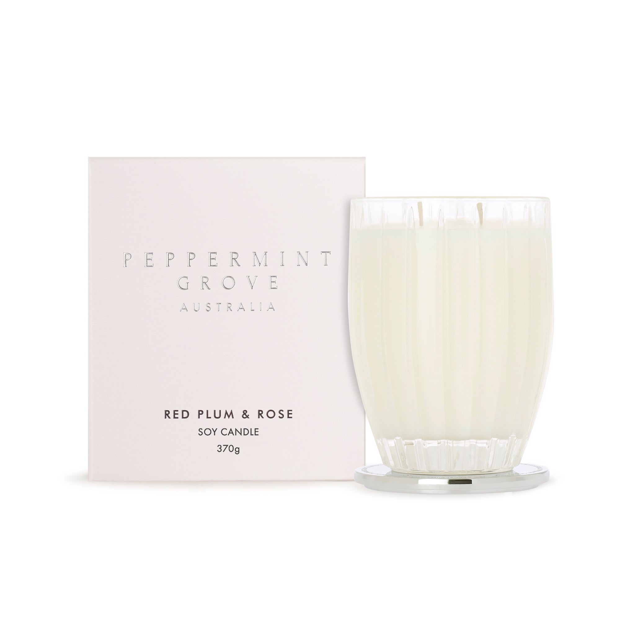 Peppermint Grove Red Plum & Rose Large Soy Candle 370g