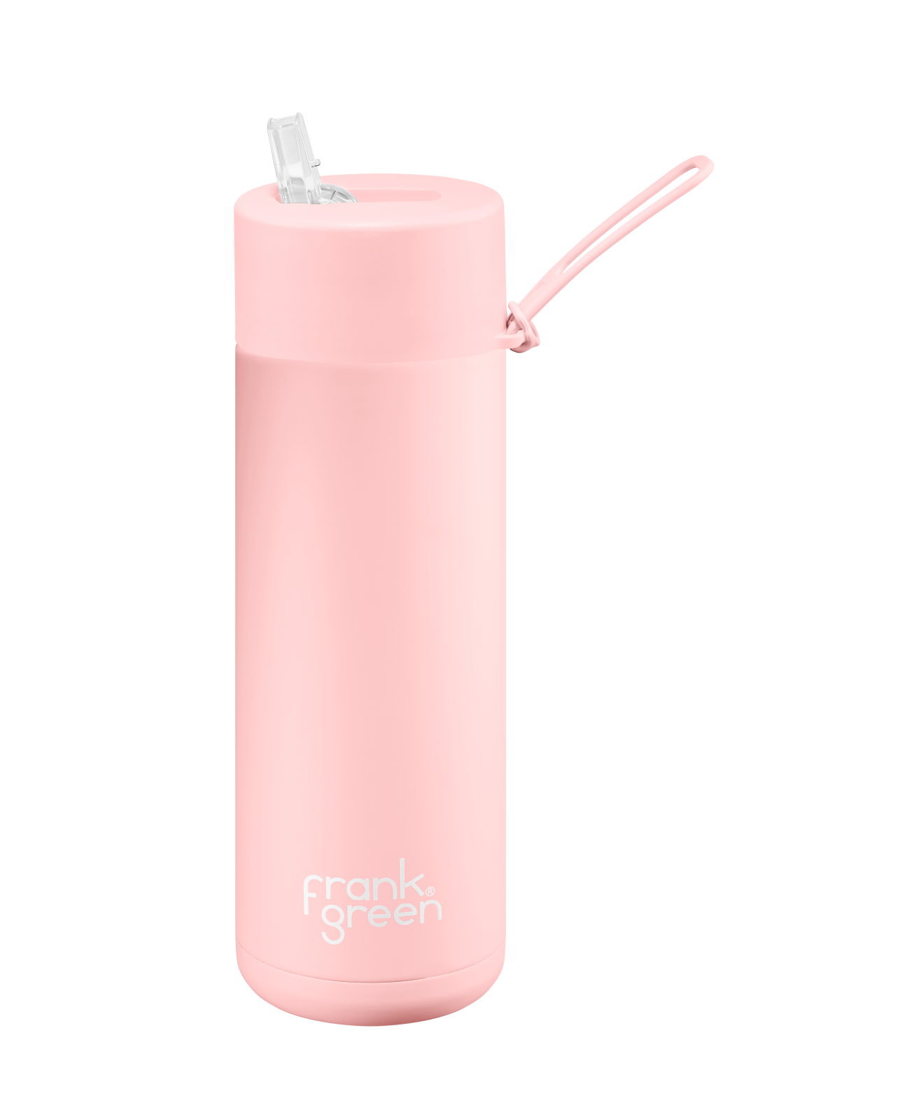 Frank Green Ceramic Reusable Bottle With Straw Lid 20oz - Blushed