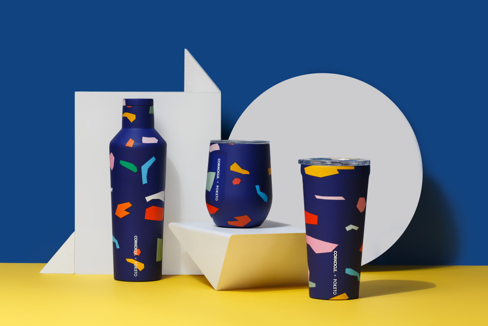 Confetti Corkcicle x Poketo Tumbler– Pacific Bright